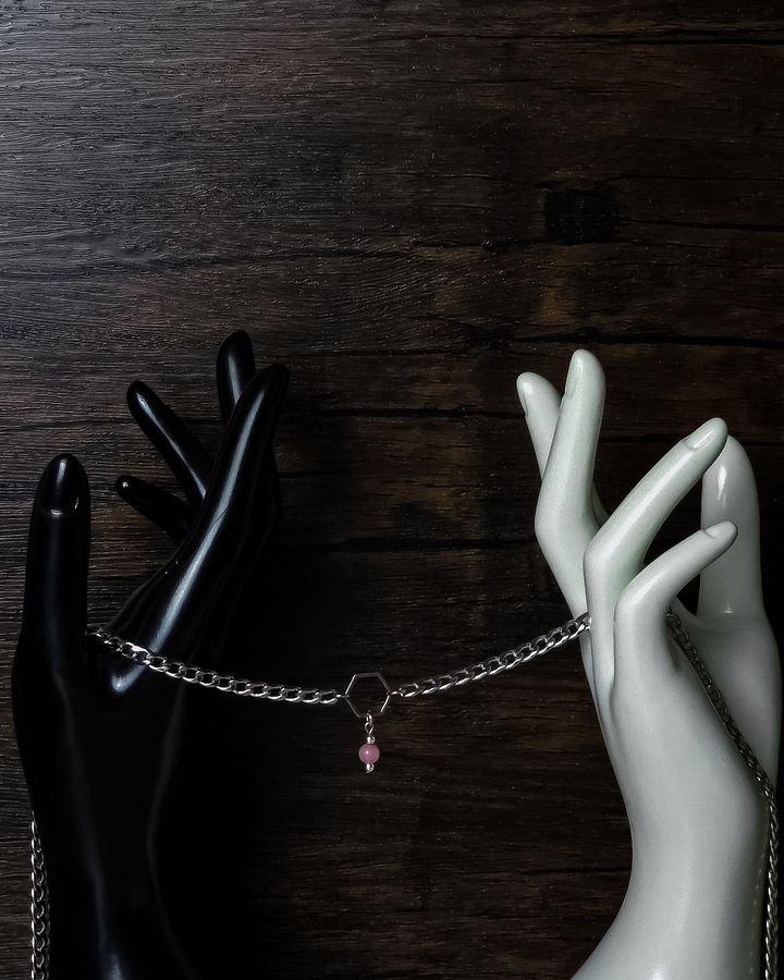 Pink Phantom Agate Necklace product image (2)