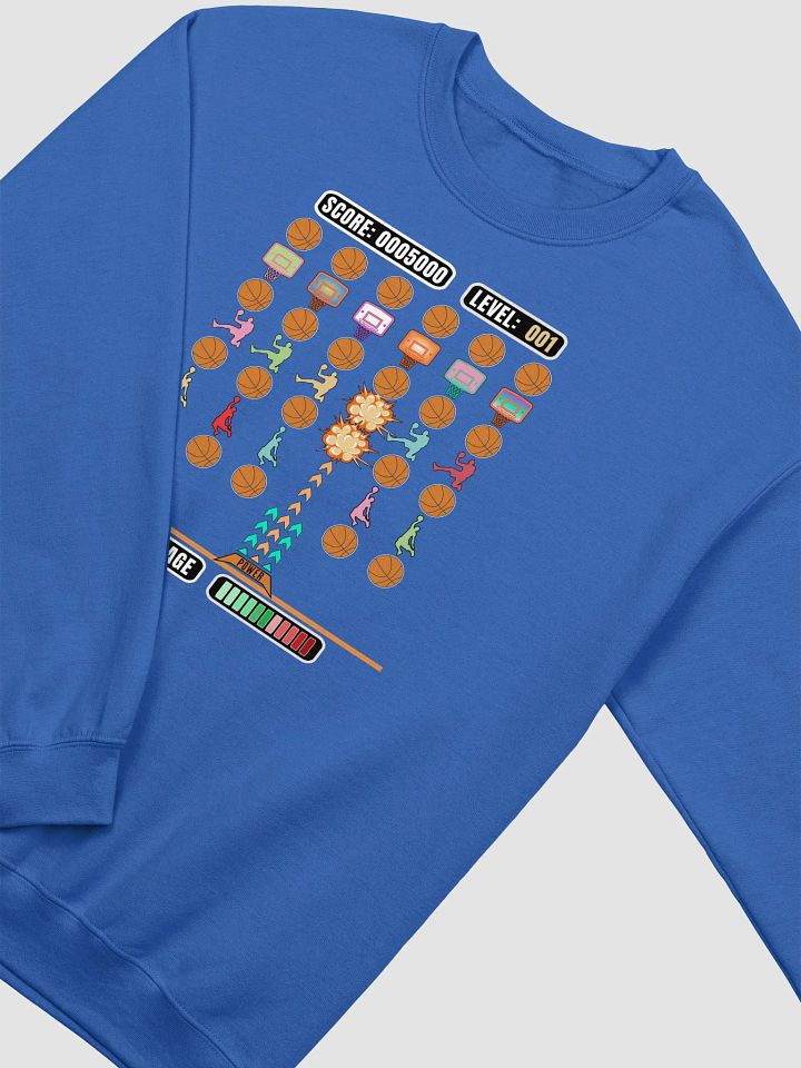 Space Gamer Basketball Hoops & Explosions Crewneck Sweatshirt product image (18)