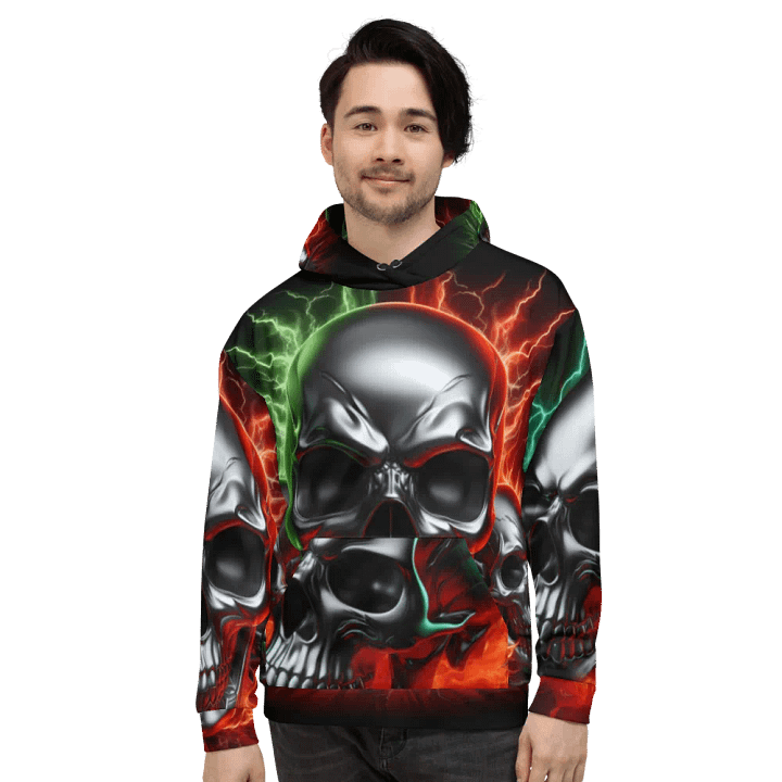 Metallic Skulls - Unisex Skull Hoodie #16 product image (2)