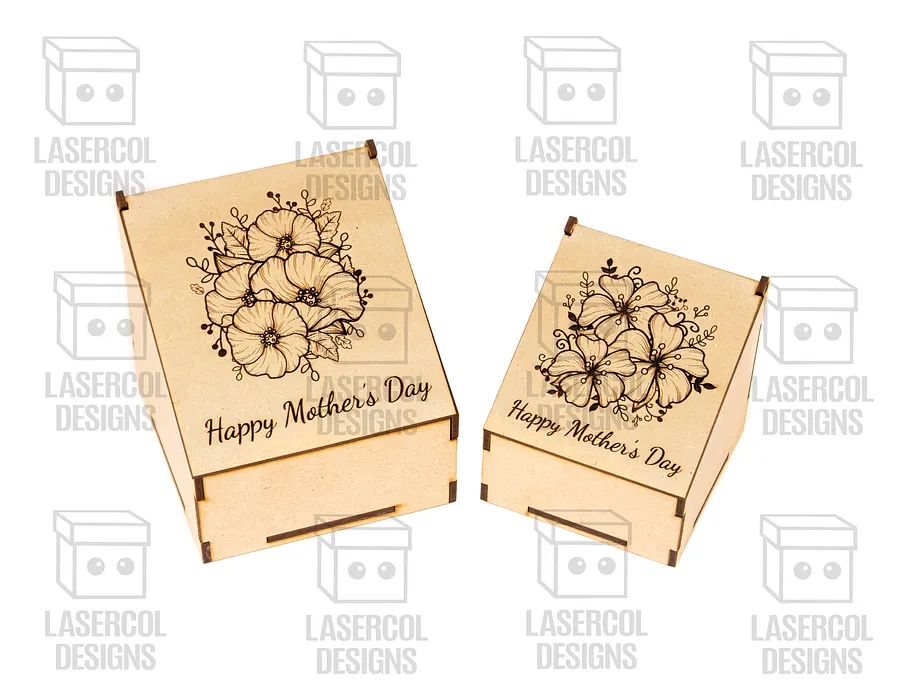 Mother's Day Gift Boxes (2 Sizes, 4 Styles) - Laser Cut Files product image (4)
