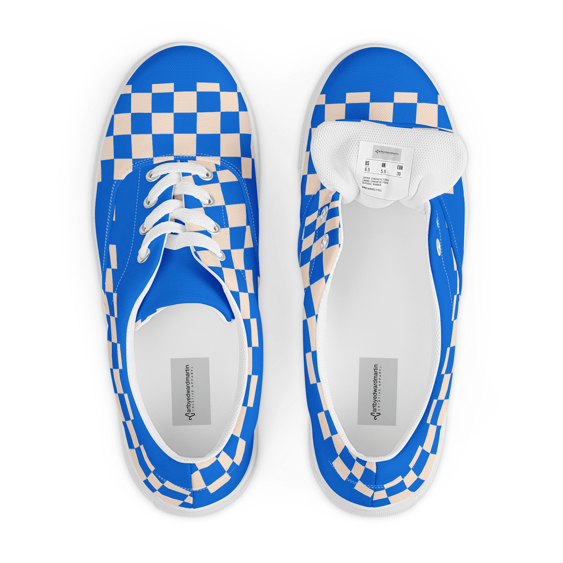 Checkered Blues Men's Canvas Shoes product image (6)
