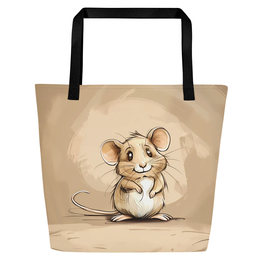 Tote Bag: Cute Little Mouse Nature Animal Lover Artistic Style Design product image (1)