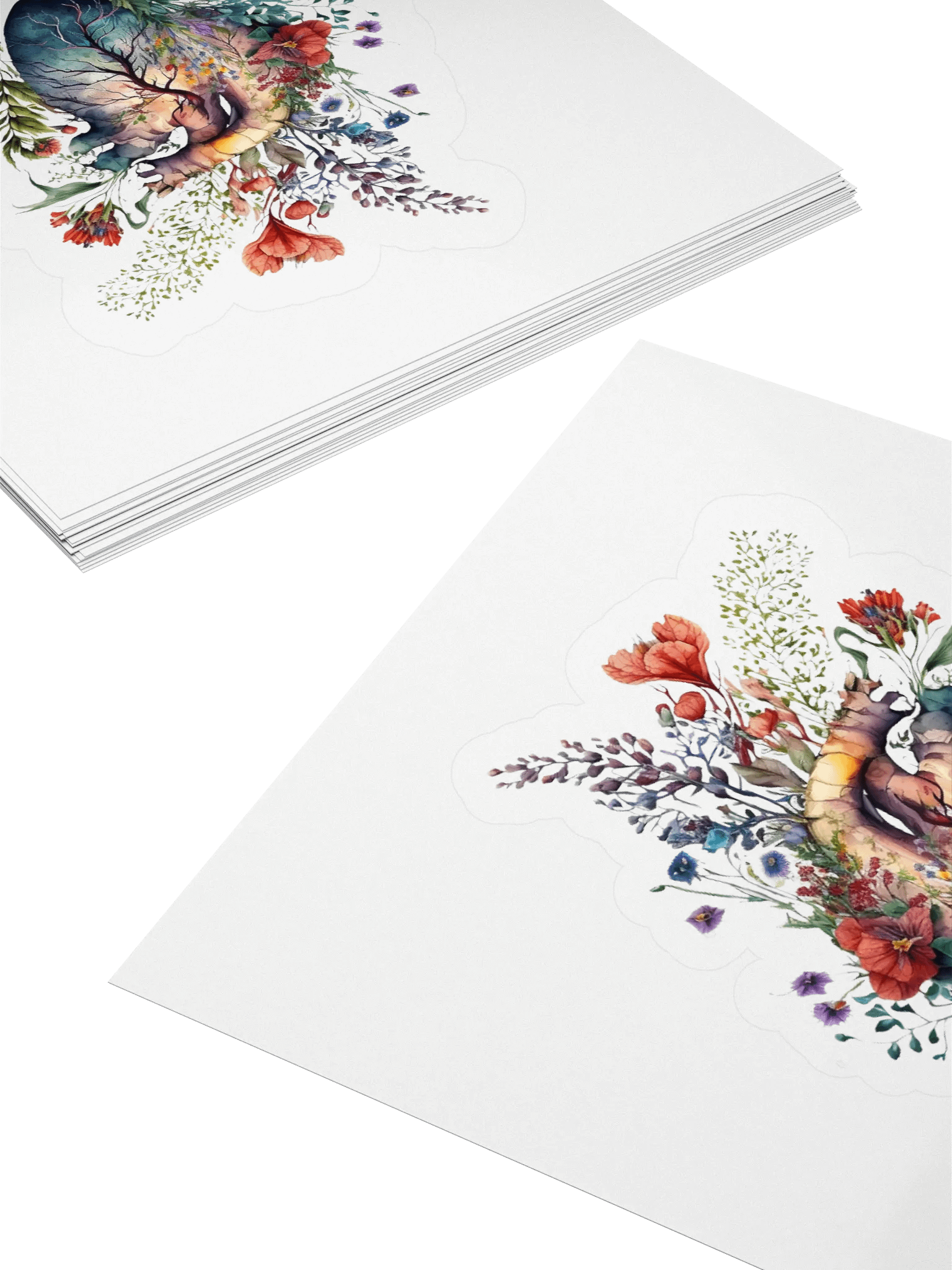 Wildflower Heart Sticker – Floral Anatomy Watercolor product image (12)