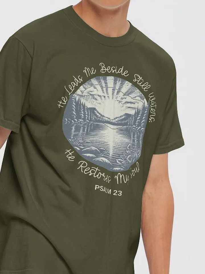 He Leads Me Beside Still Waters Tee product image (2)