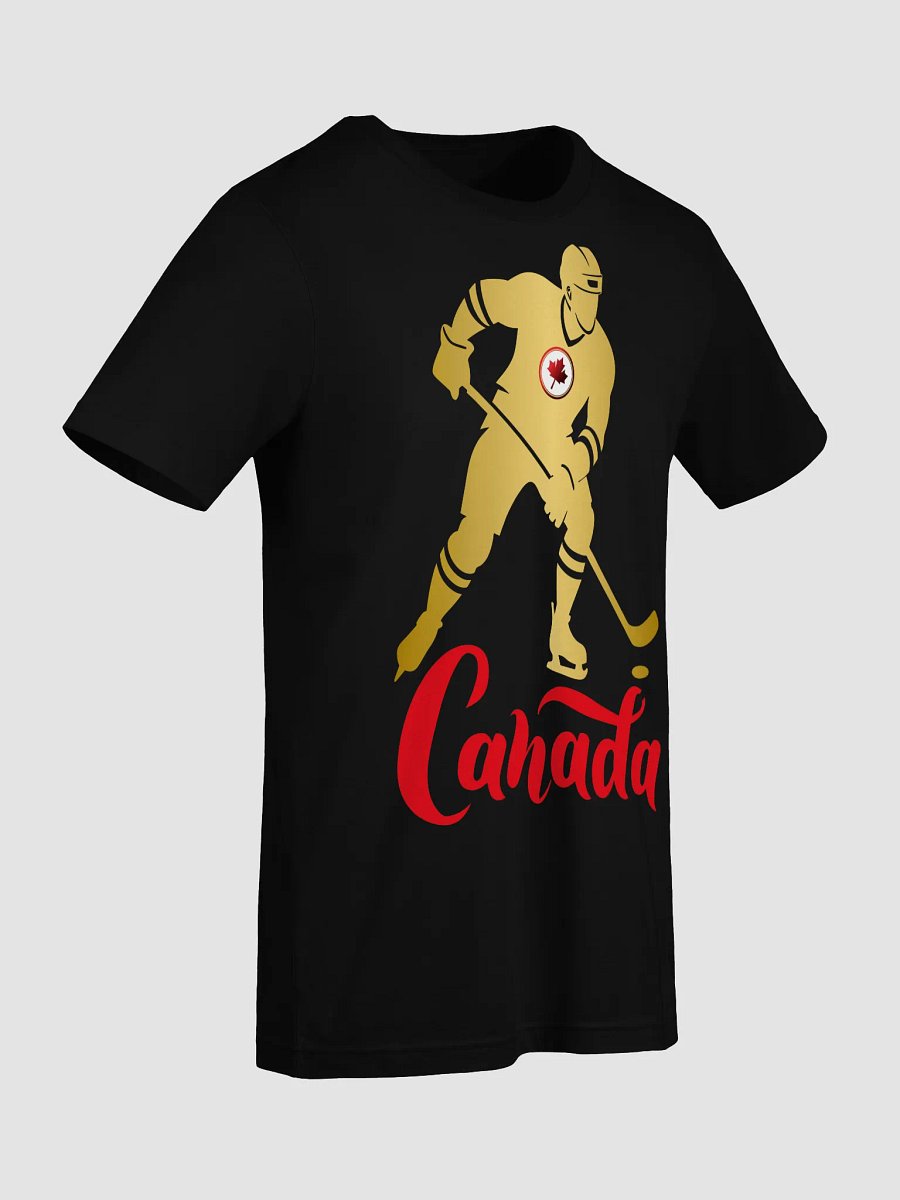 Golden Hockey Player Canada T-Shirt product image (5)