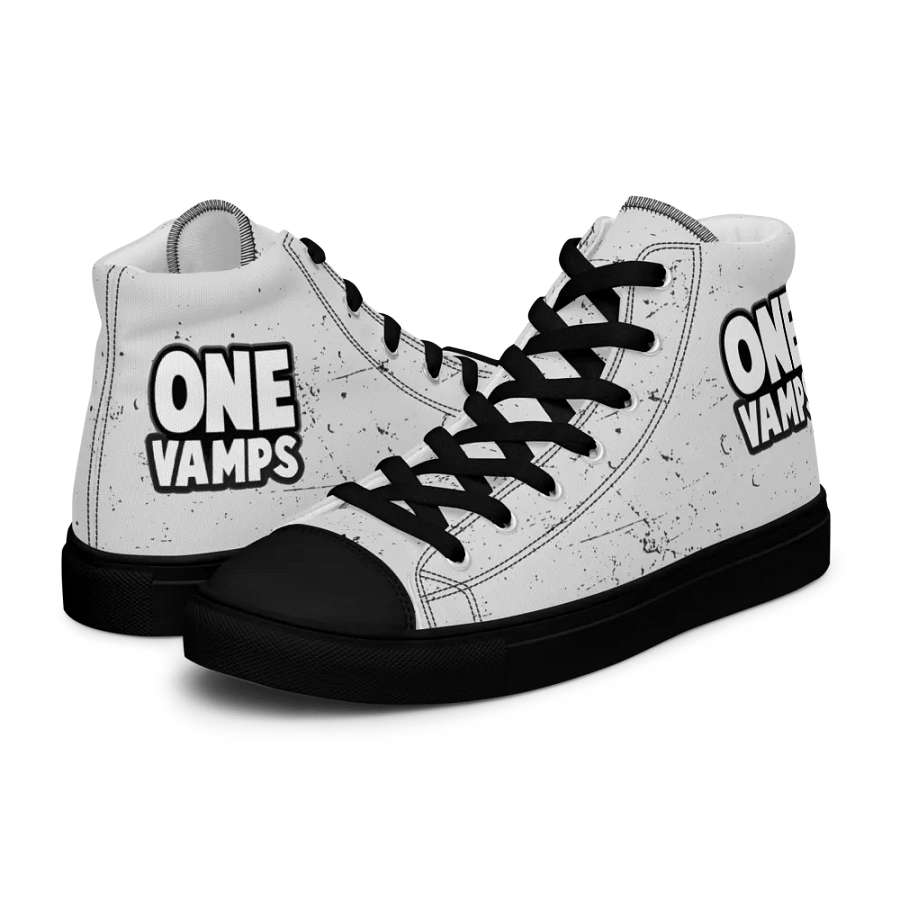 Women's High Top Canvas Shoes OneVamps White scratch color product image (11)