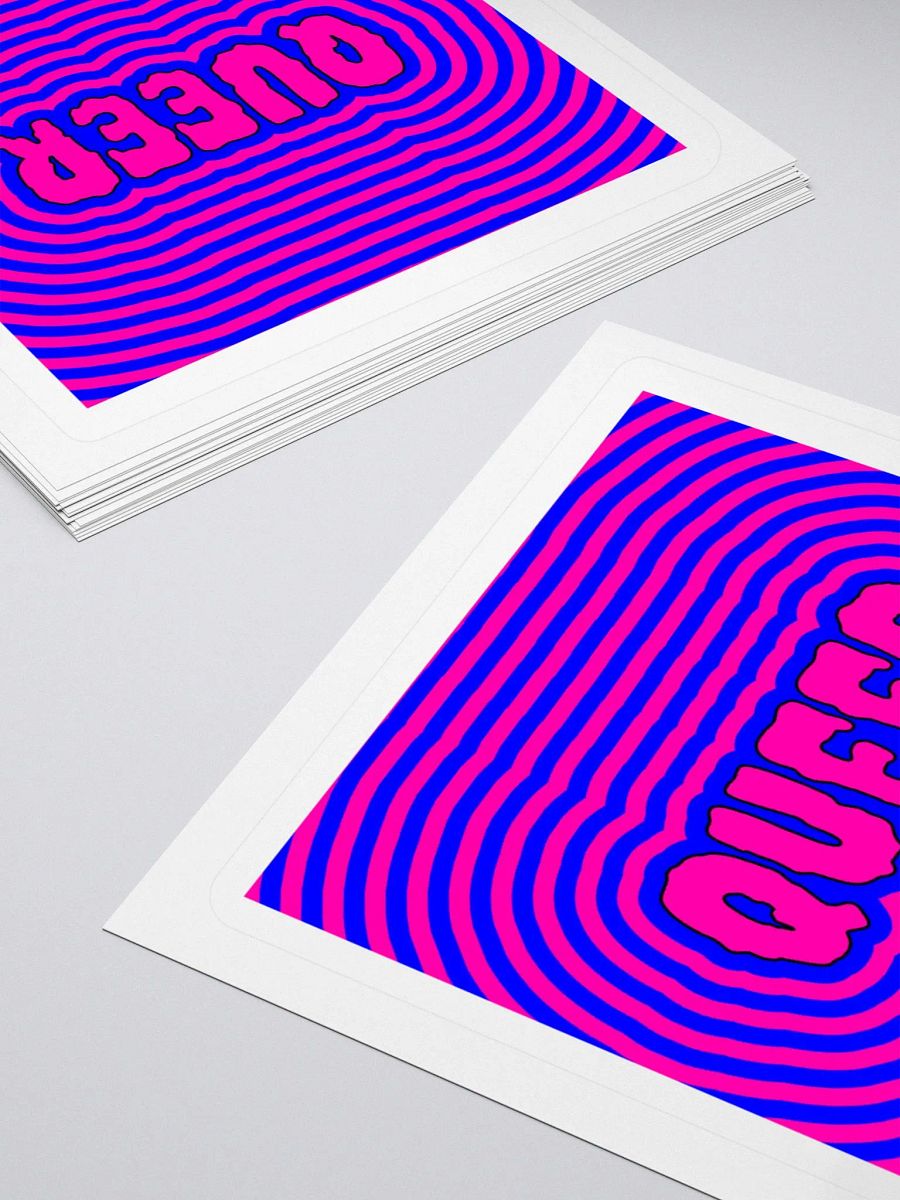 Cotton Candy Color Creepy Queer Sticker, Psychedelic Blue Pink Pride Art product image (4)
