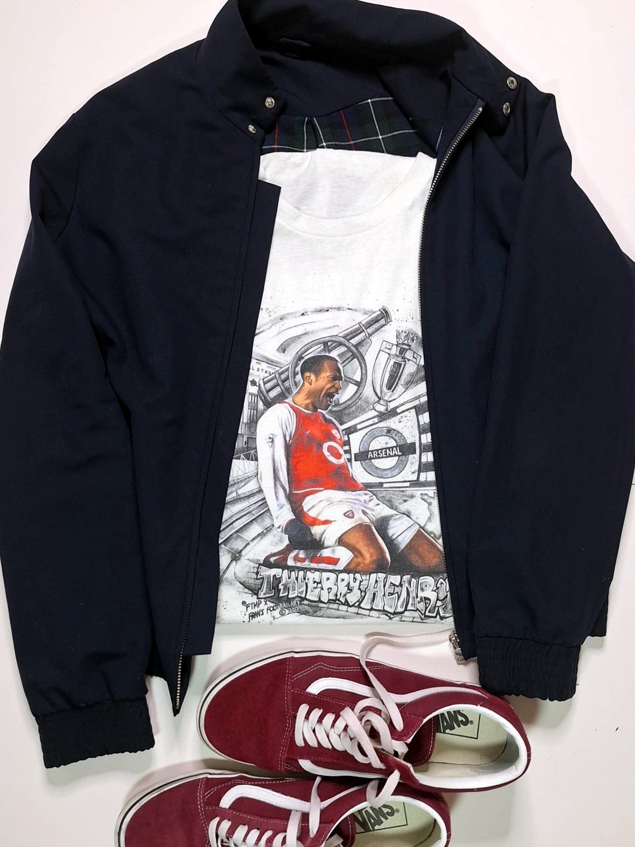 Thierry Henry Arsenal T-Shirt – Front Print Football Artwork (12th Man Podcast Exclusive) Recycled Materials product image (11)