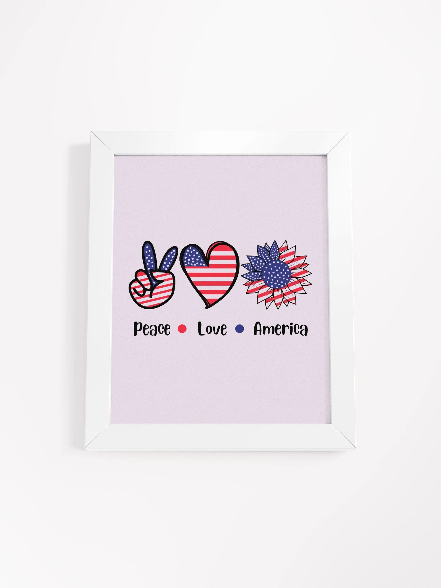 Peace, Love, America Framed Poster product image (1)
