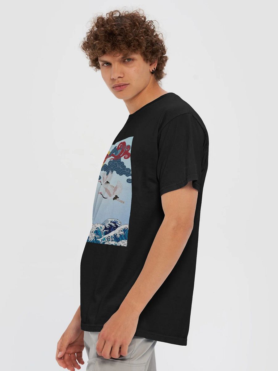 Ethereal Crane Waves T-Shirt product image (2)