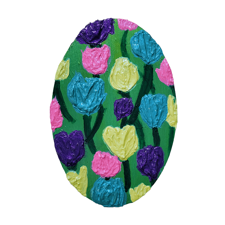 'Spring Candy' Tulips Impasto Painting product image (1)