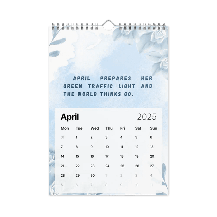 FLORAL INSPIRATIONAL QUOTES WALL CALENDAR 2025 product image (1)
