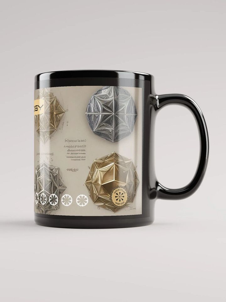 Black Ceramic Nanotechnology Mug - Science Lover Gift - Nanogold C - Gold nanoparticles product image (2)
