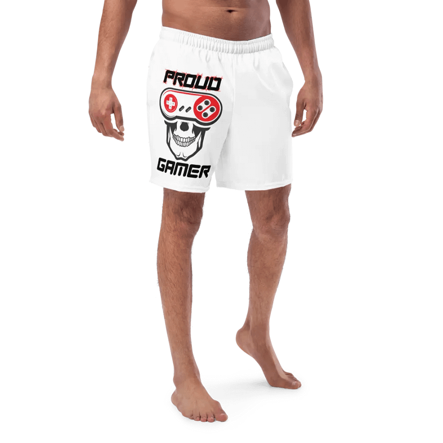 Eerie Gamer Friends All-Over Print Swim Trunks product image (1)