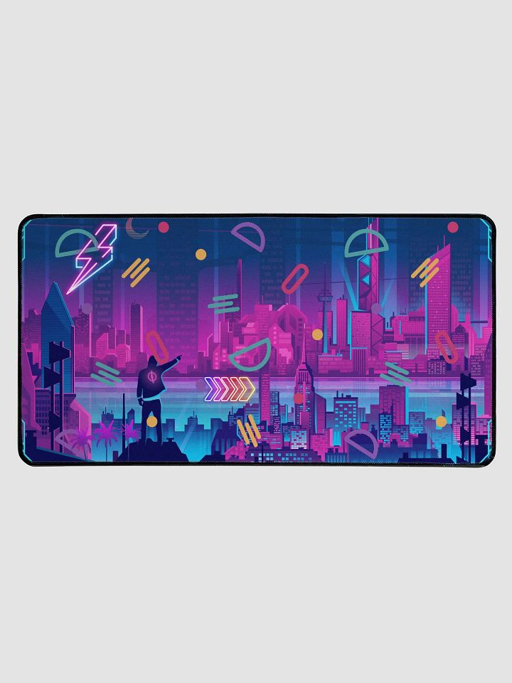 Neon Cyber City Desk Mat product image (1)