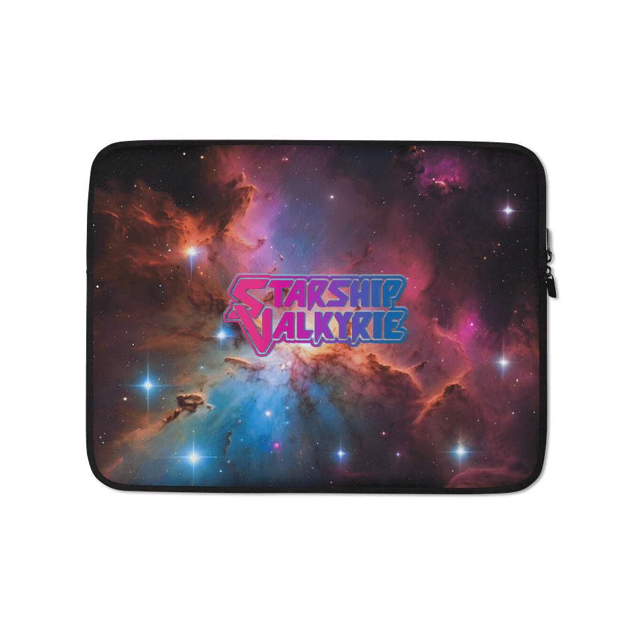 Starship Valkyrie Bi Pride Logo Nebula Laptop Cover product image (1)