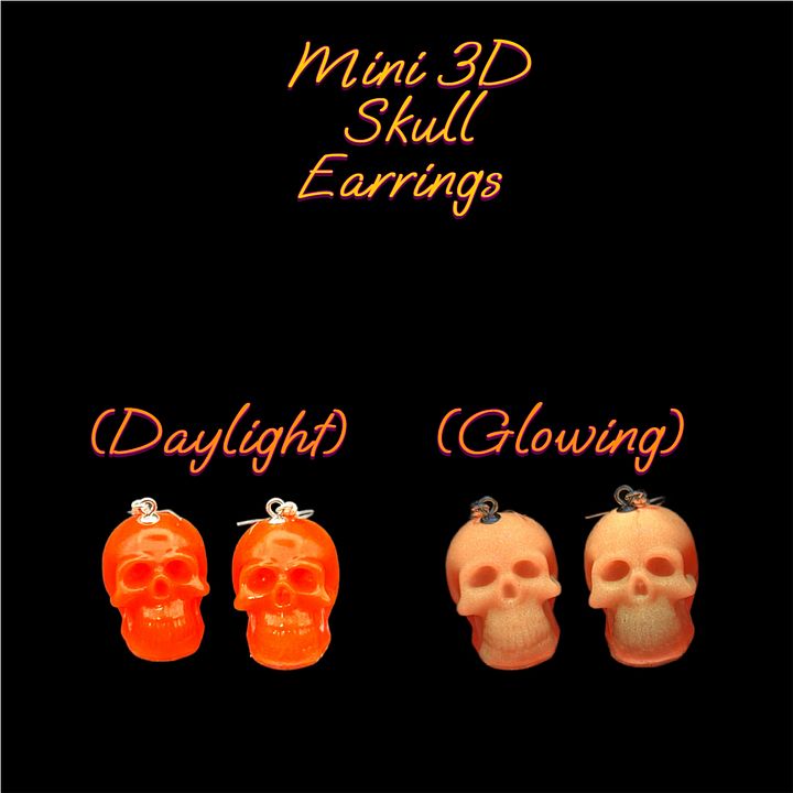 3D skull Earrings product image (1)