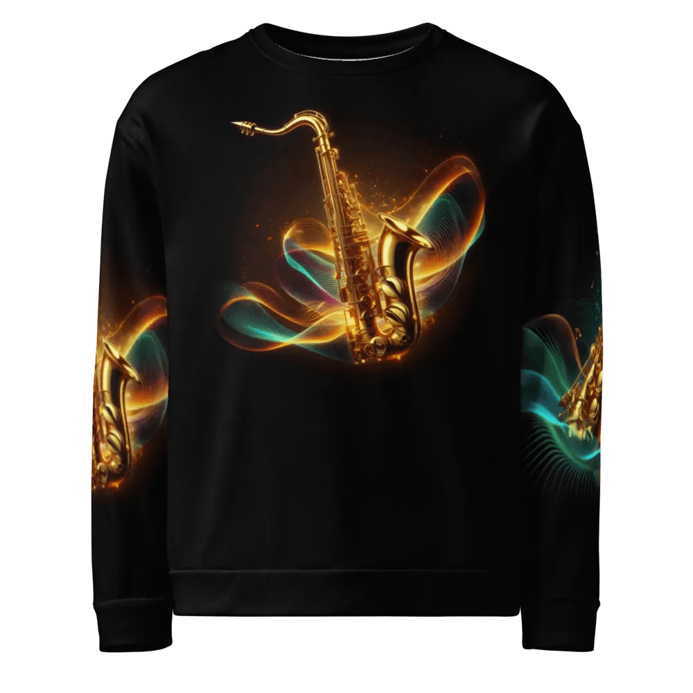 Golden Saxophone Musical Instrument - All-Over Unisex Sweatshirt #4 product image (1)