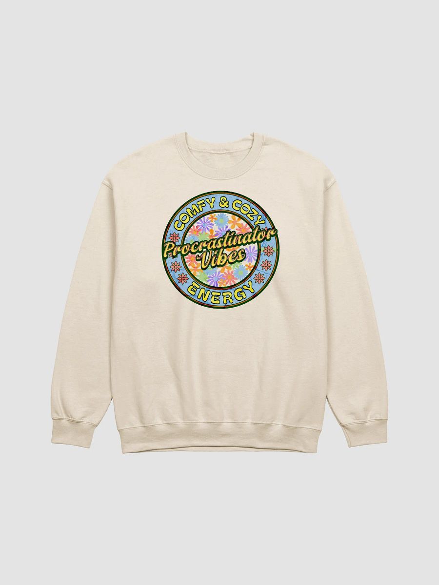Procrastinator Vibes Comfy And Cozy Energy Floral Crewneck Sweatshirt product image (15)
