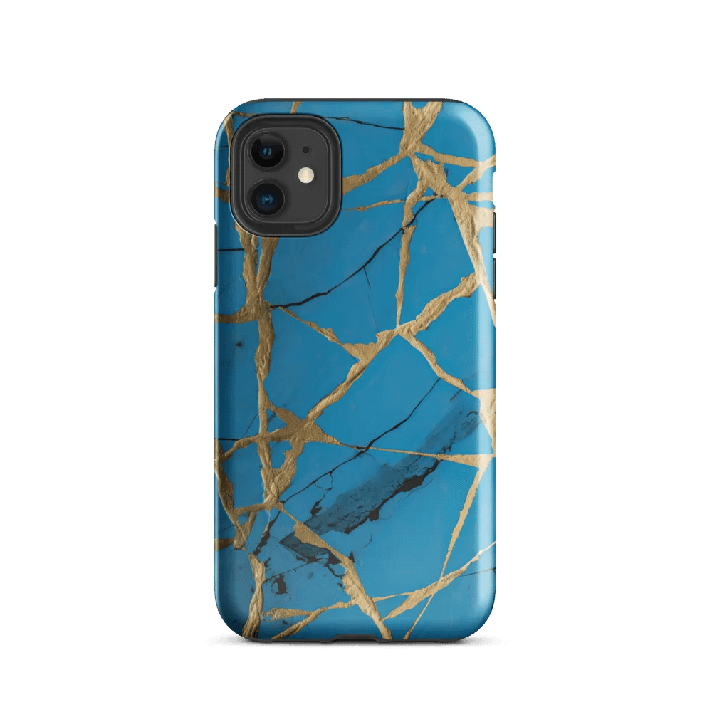 Blue & Gold Kintsugi Tough iPhone Case product image (47)