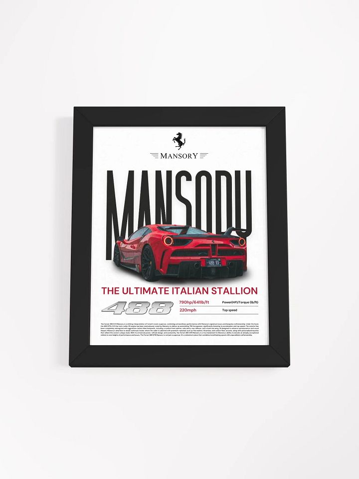 FERRARI 488 MANSORY FRAMED POSTER product image (2)