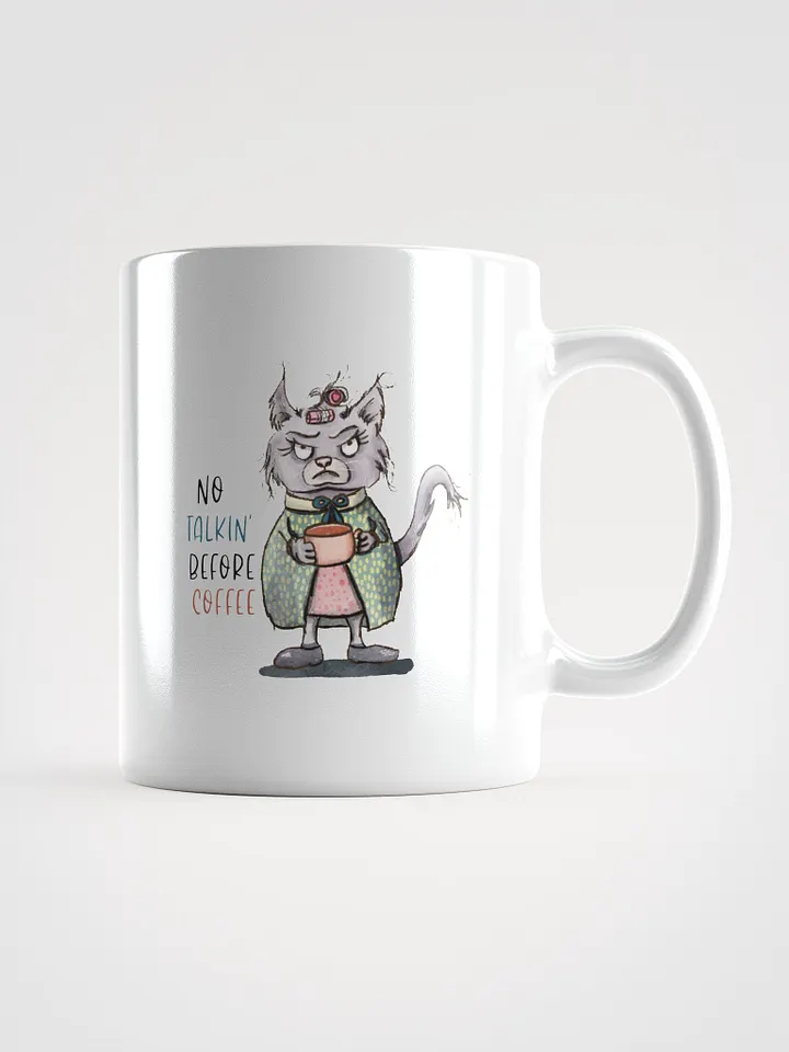 No Talkin' Before Coffee White Mug product image (1)