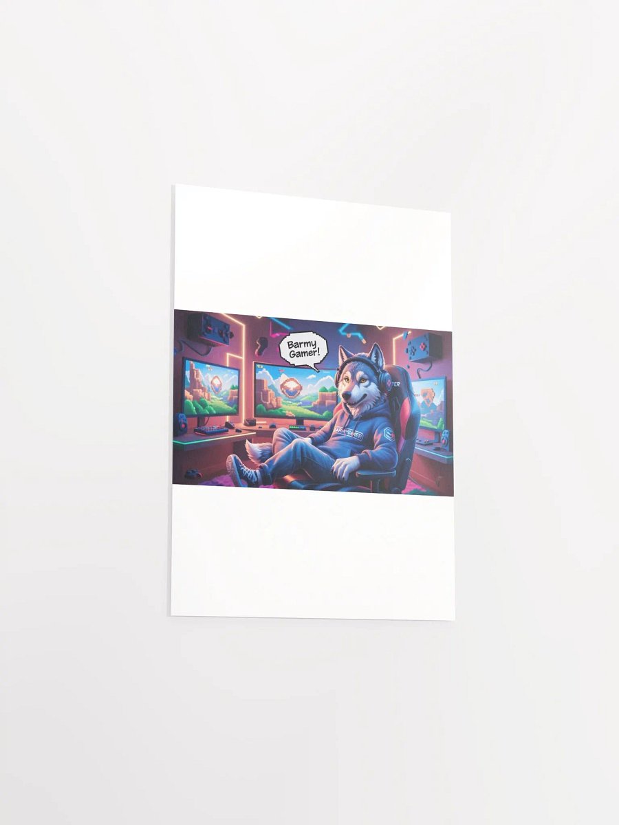 Barmy Gamer Anthro Wolf Poster product image (3)