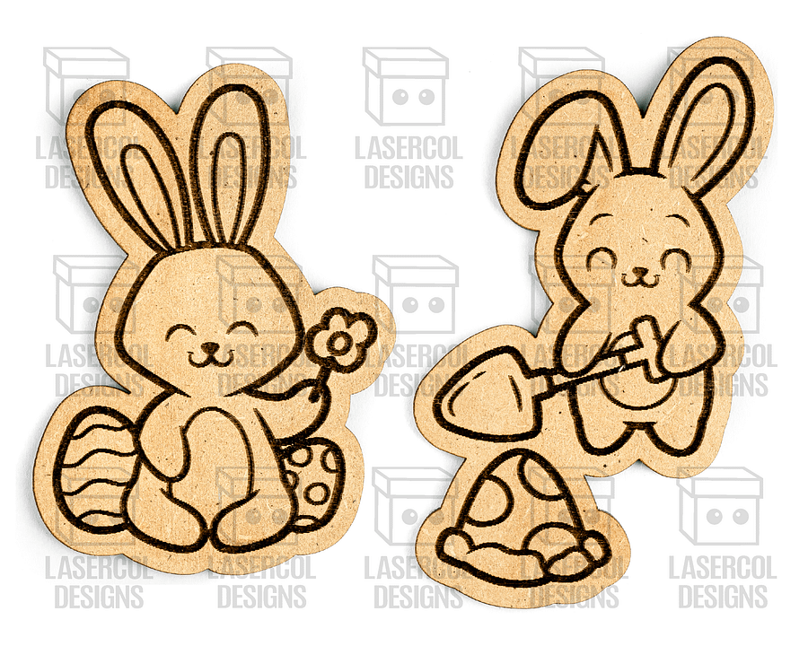 Easter Bunny Paint Kit DIY Cut Outs Set 3 - Laser Cut Files product image (4)