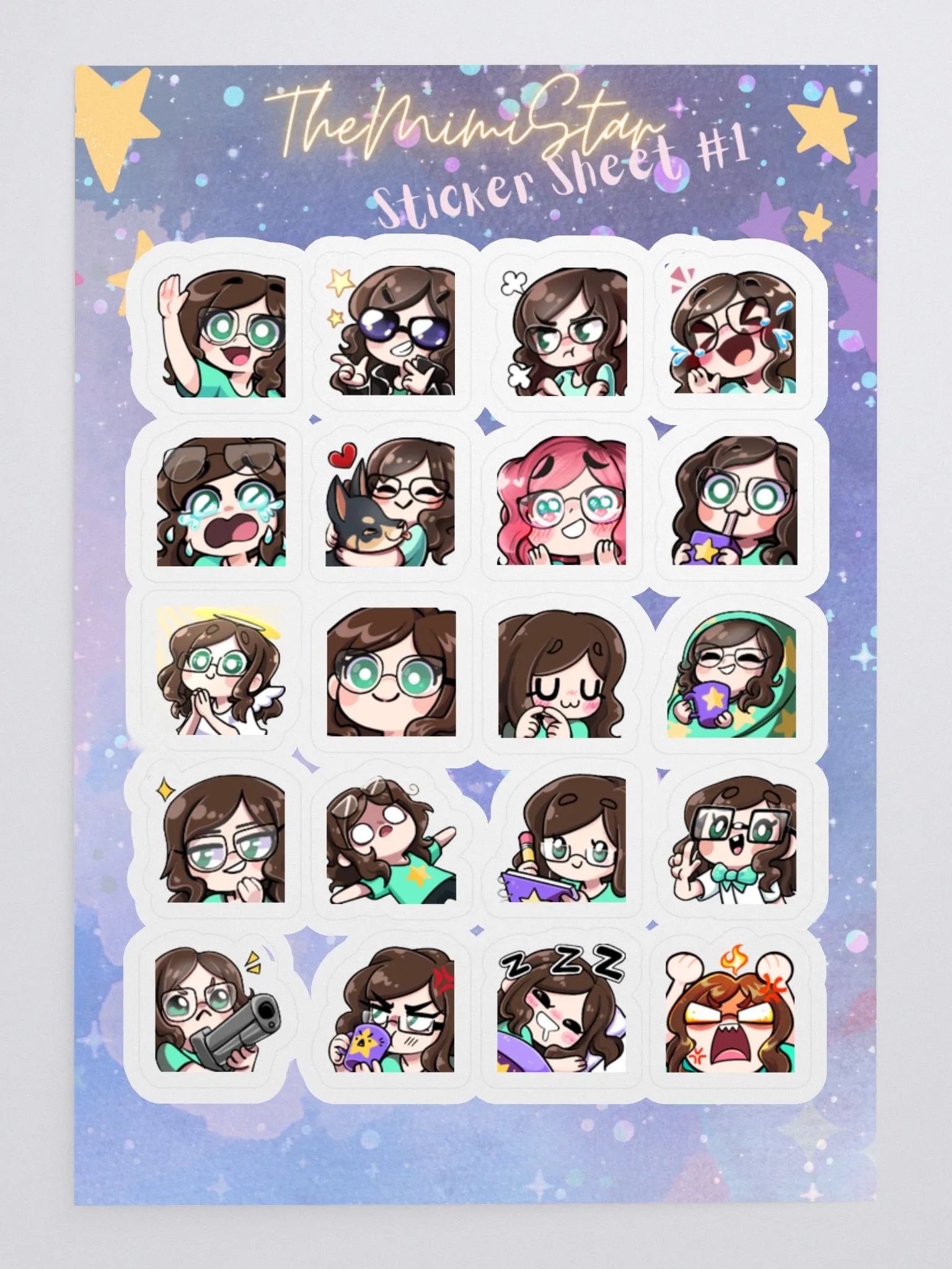 Emote Sticker Sheet Set #1 product image (3)