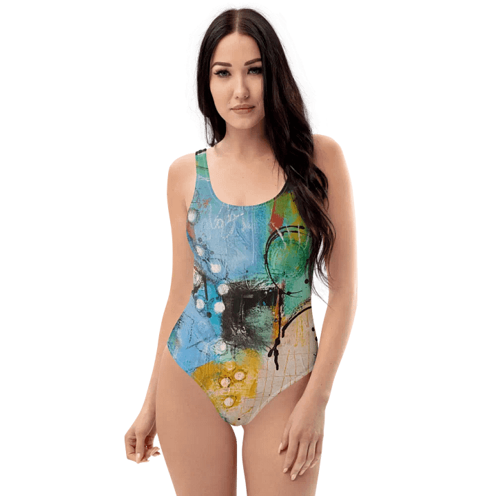 original painting printed on swimsuit, unique design product image (1)