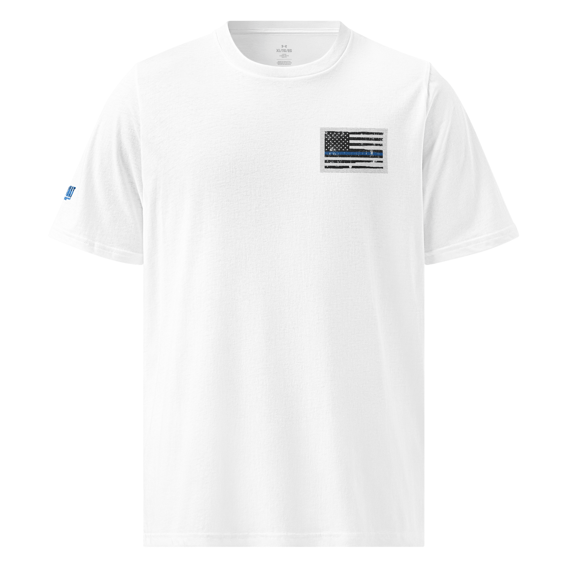 Nik The Hat | BACK THE BLUE Performance Tee – Summer ’25 (Under Armour®) product image (1)