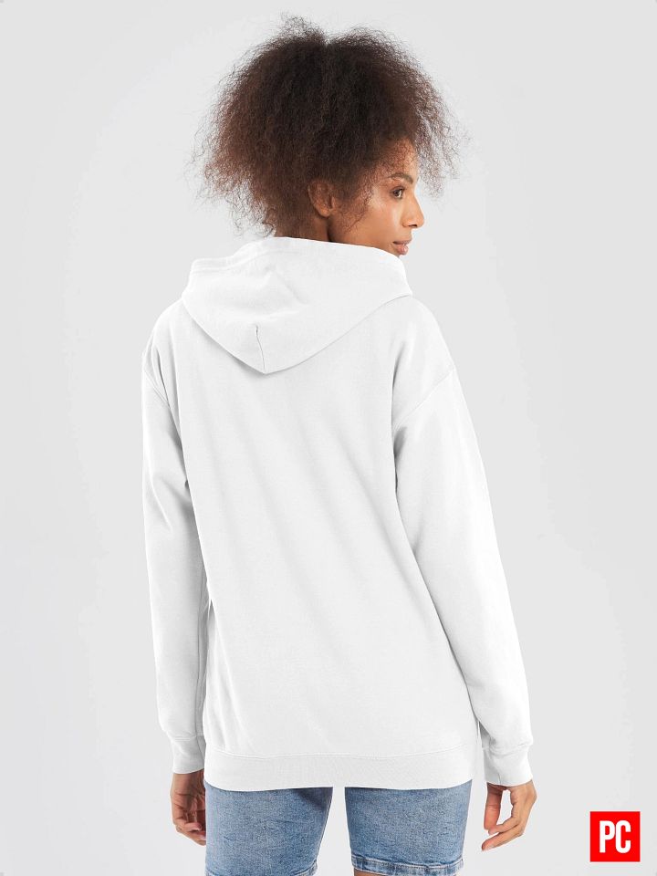 Plain Color White Zip Hoodie product image (2)