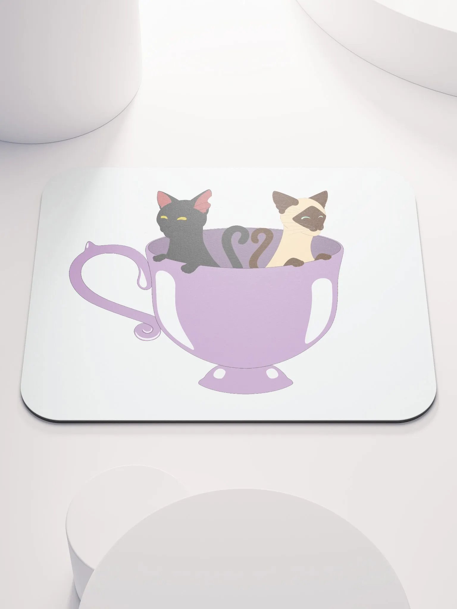 Cats in Teacup Mouse Pad product image (1)