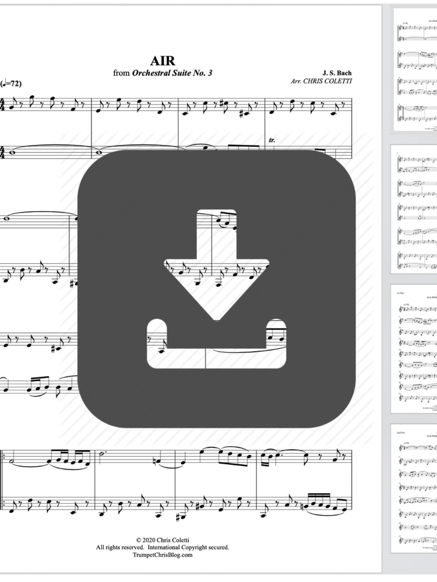 Trumpet Duet: Bach - "AIR ON A G STRING" product image (1)