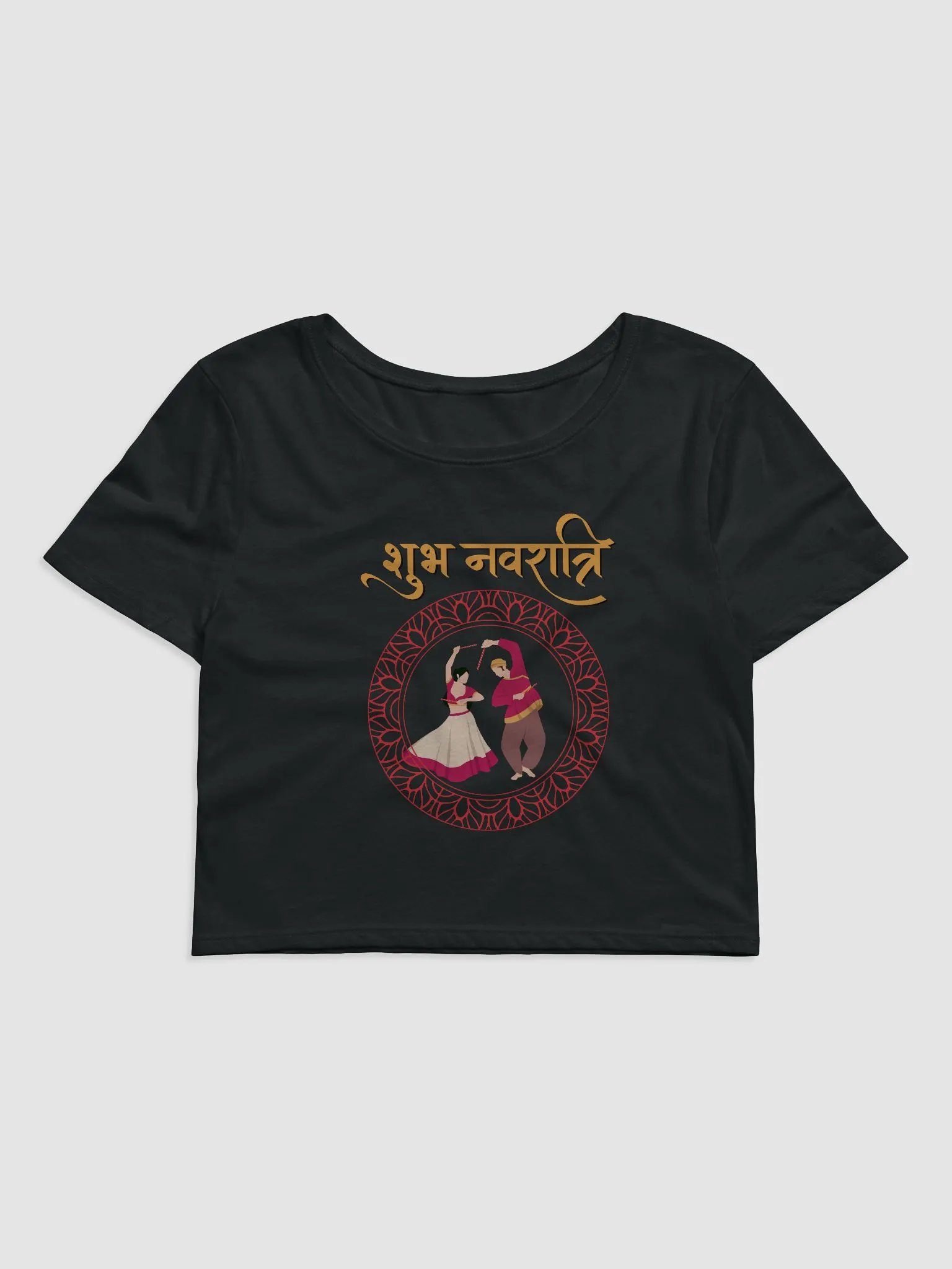 Navratri Women's Crop Tee - Enjoy the festival and Gift for your loved ones product image (2)