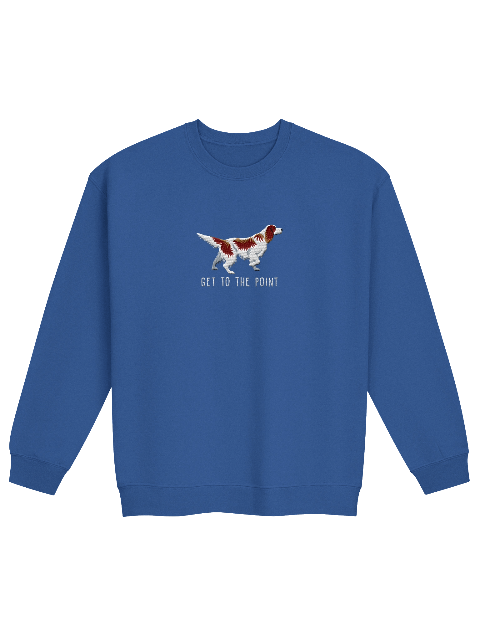 Get to the Point Sweatshirt (Embroidered) of an Irish Red and White Setter(Brown Belton) product image (13)