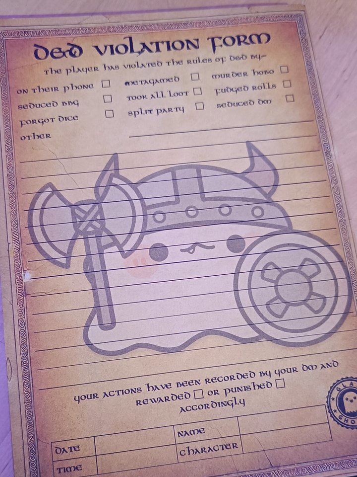 DnD Violation Form product image (1)