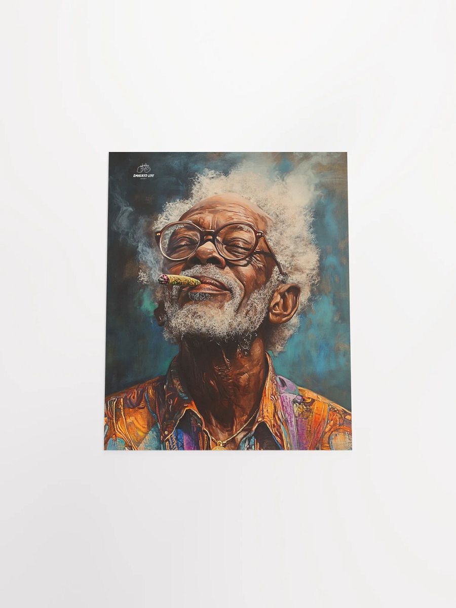 Elderly Black Man Smoking Blunt -Unframed Poster product image (4)
