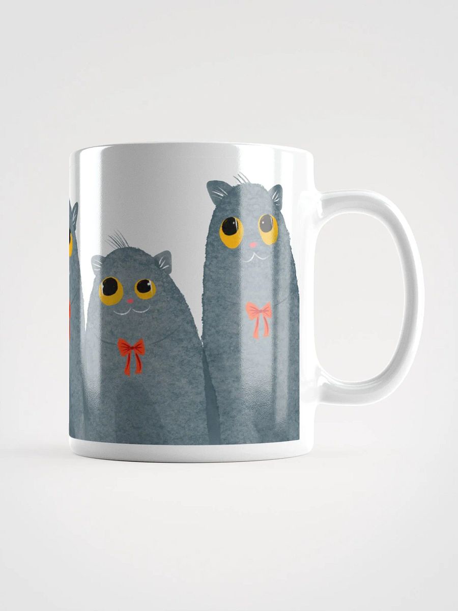 Hand Drawn Cats in Red Bow Ties Mug product image (1)