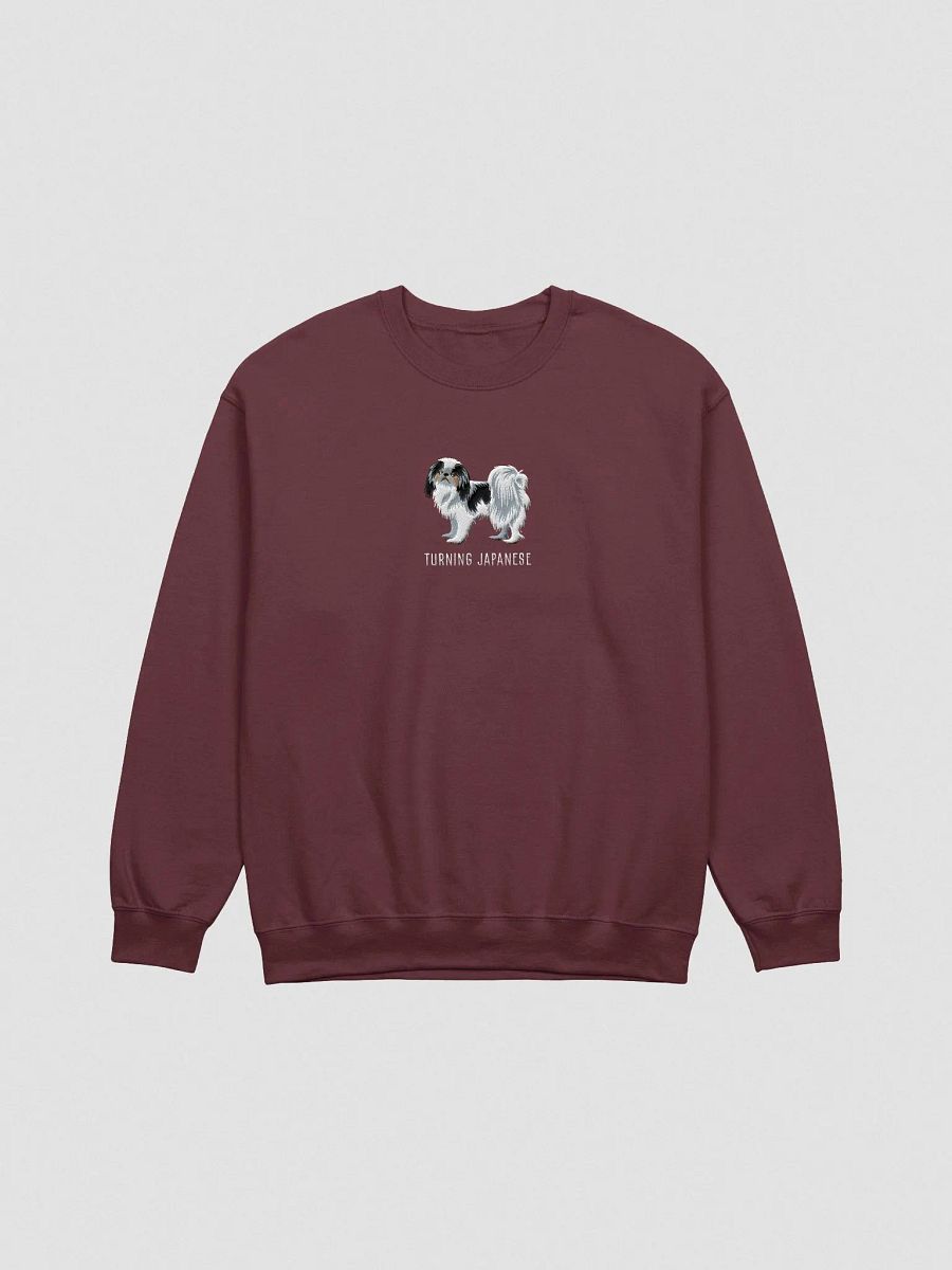Turning Japanese Sweatshirt (Embroidered) of a Japanese Chin(Tricolor) product image (4)