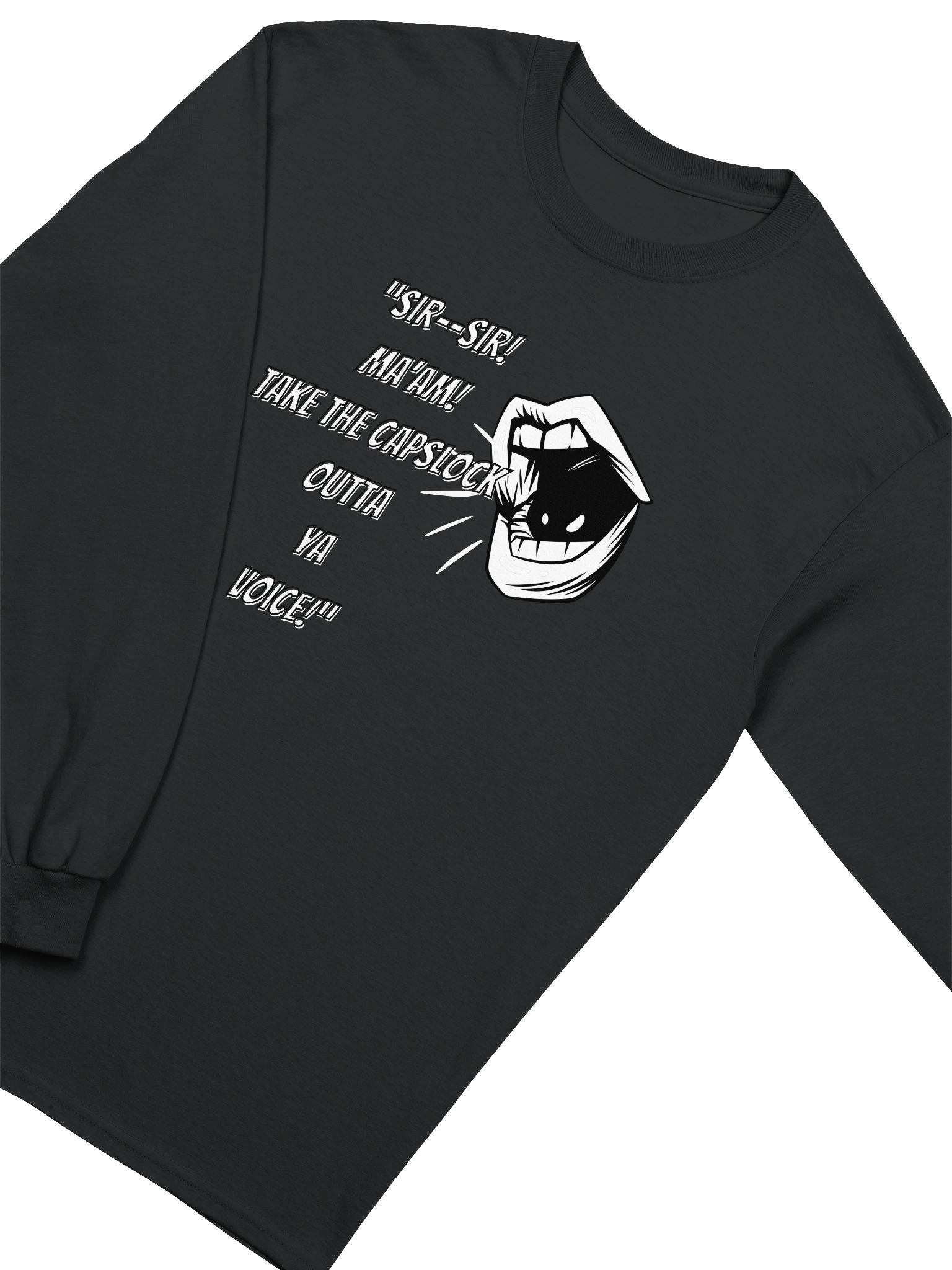 "Take The Caps Off" Dark Long Sleeve T-shirt product image (3)