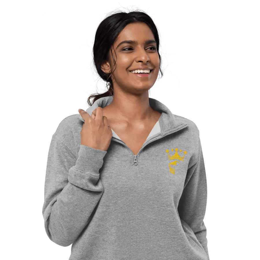 King and crown embroider Fleece Pullover 1/4 zip product image (11)