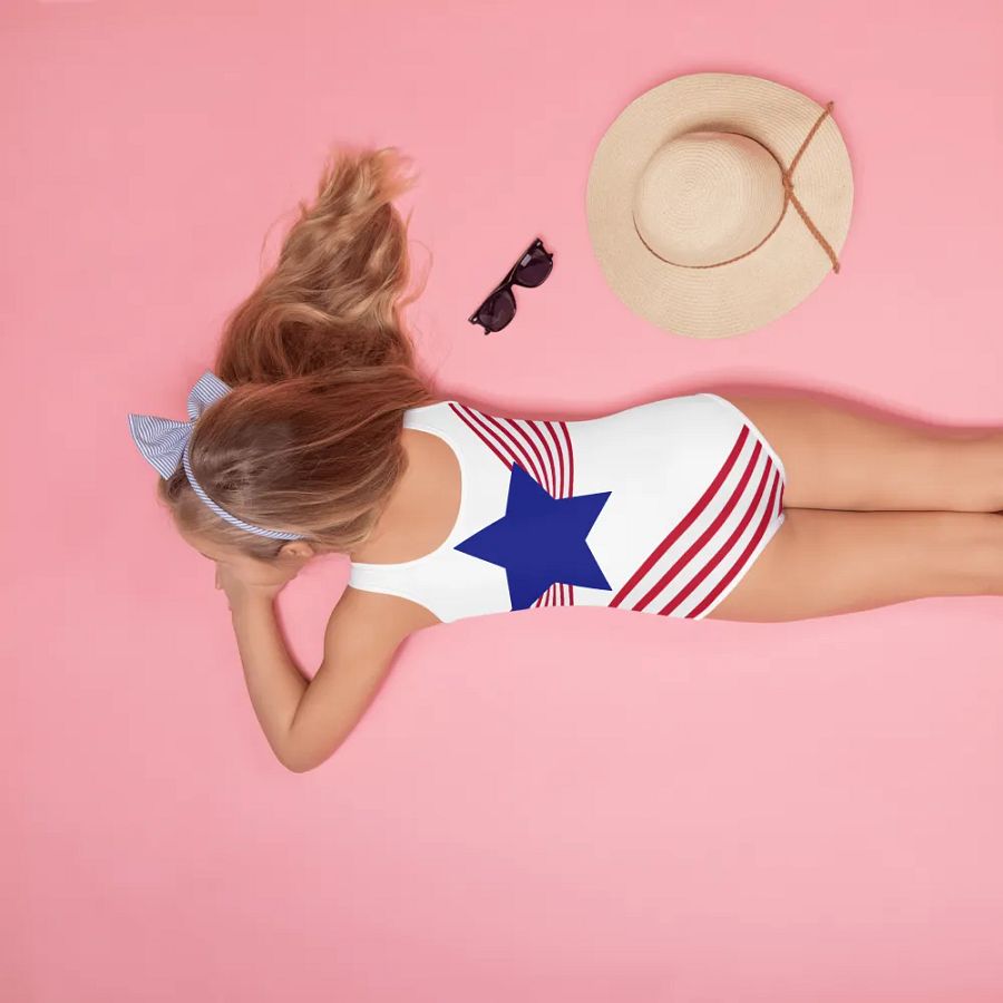 Old Glory Ribbons Kids and Toddlers Swimsuit product image (10)