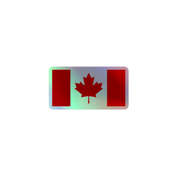 Canadian Flag Holographic Sticker product image (1)