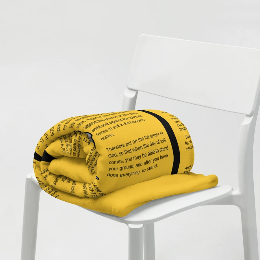 Armour Of God Mustard Yellow Prayer Blanket product image (15)