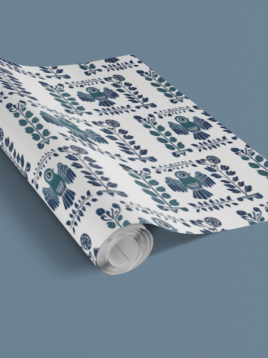 Folk Art Bird Wrapping Paper – A Touch of Tradition product image (3)