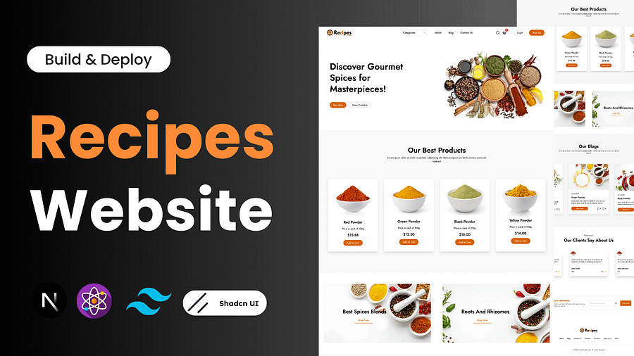 Modern E-Commerce Website in React.js, Next.js, Tailwindcss, Shadcn & Aos Animation product image (1)