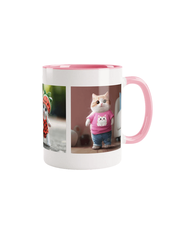 Whimsical Feline Fashion Ceramic Mug / pet.dance.lovers product image (1)
