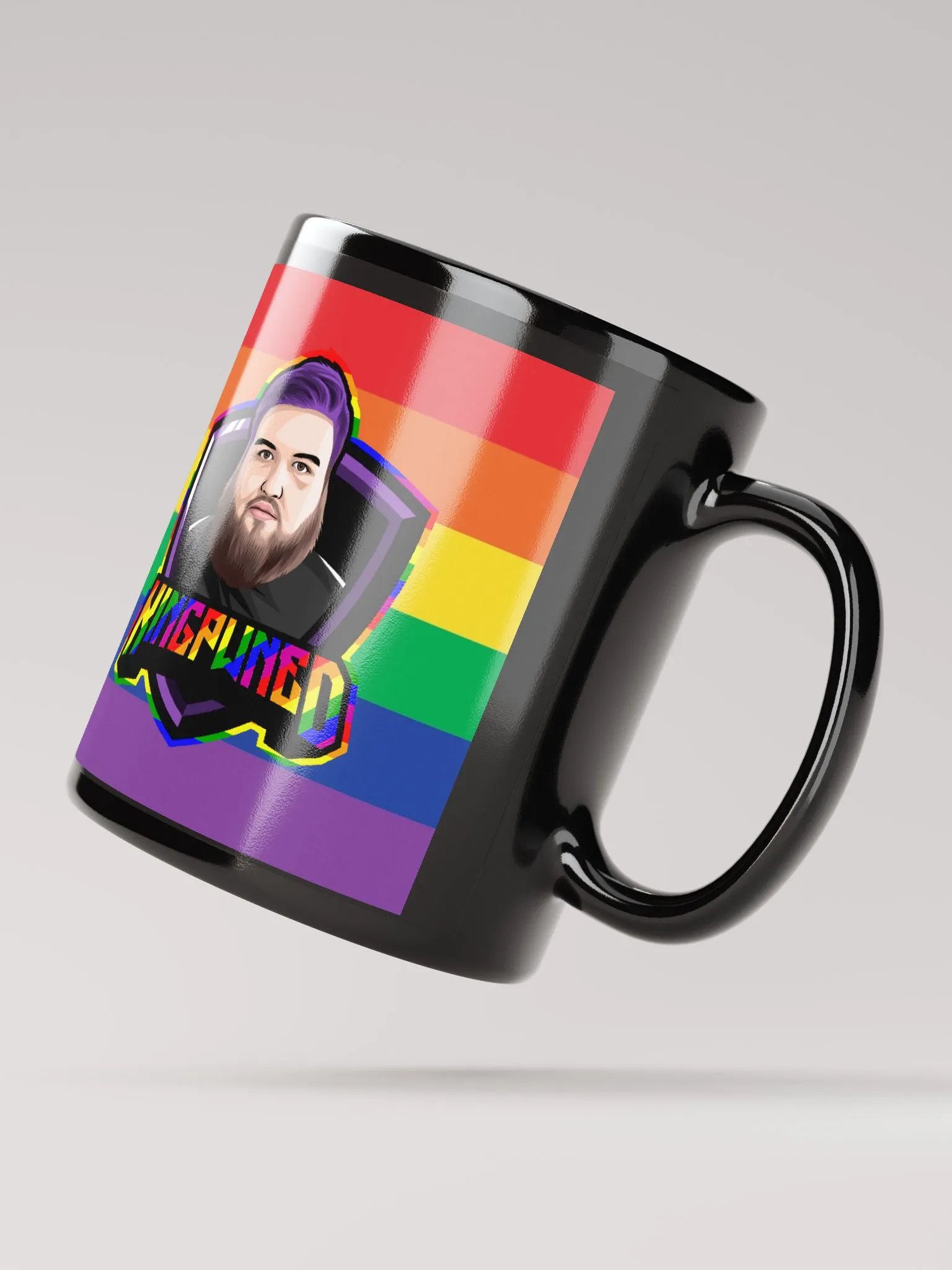 FaceLogo Black Glossy Mug [Pride 2024] product image (3)