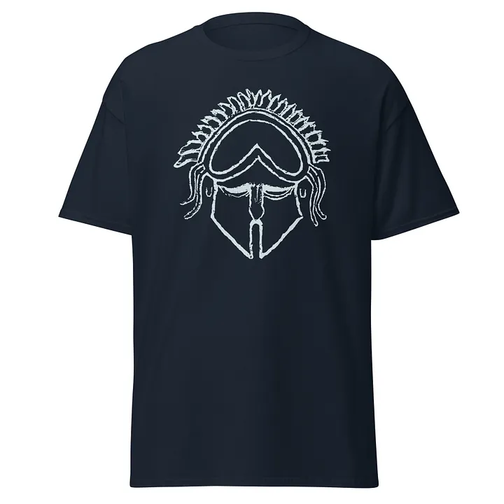 Сorinthian Helmet Ancient Greek Art 4th century BC, Navy T-Shirt product image (1)